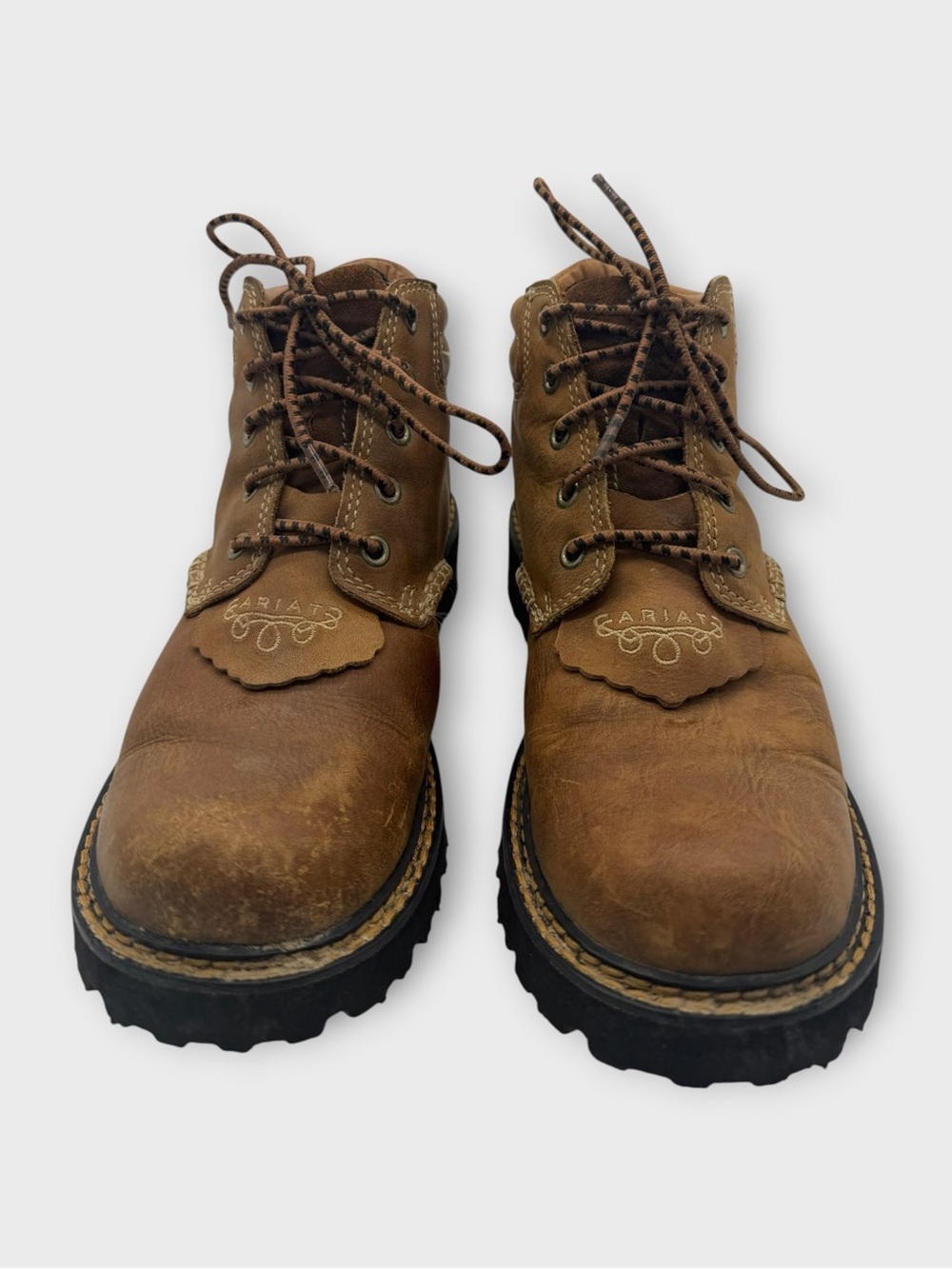 Ariat Canyon Tan/Brown Leather Lace-Up Work Boot Women’s Size 6 Good Condition! - Picture 4 of 7